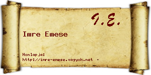Imre Emese névjegykártya