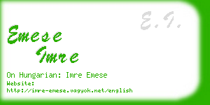 emese imre business card